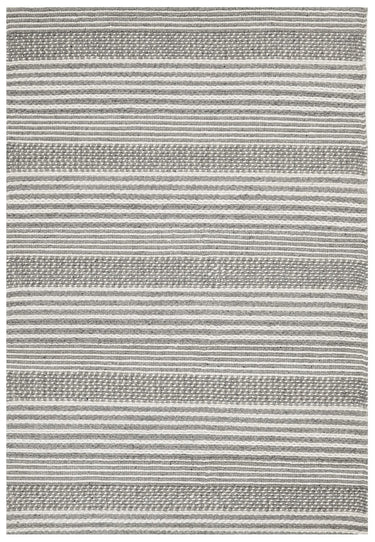 Astrid Scandi Silver Grey Flatweave Felted Wool Rug